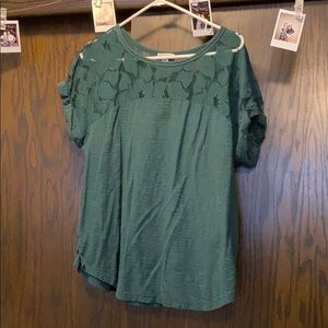 Green leaf detail blouse